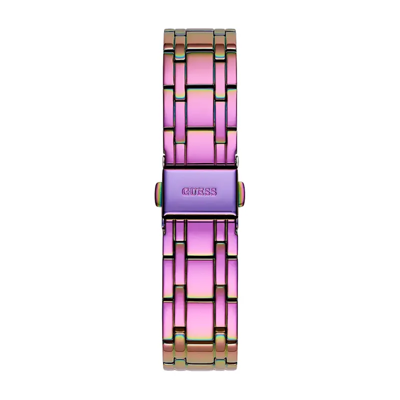 Guess Cosmo Quartz Silver Dial Purple Band Ladies Watch- GW0033L6